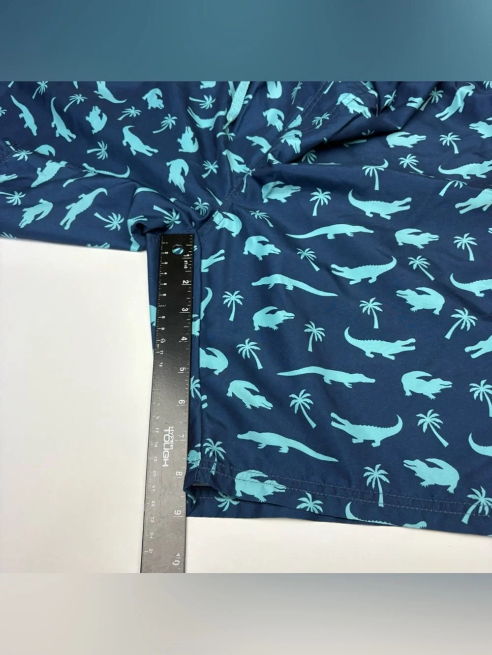 Mountain and Isles Men XXL Swim Trunk Shorts Alligator Crocodile Palm Tree Beach